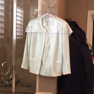 2PC Light Blue Suit Size 4